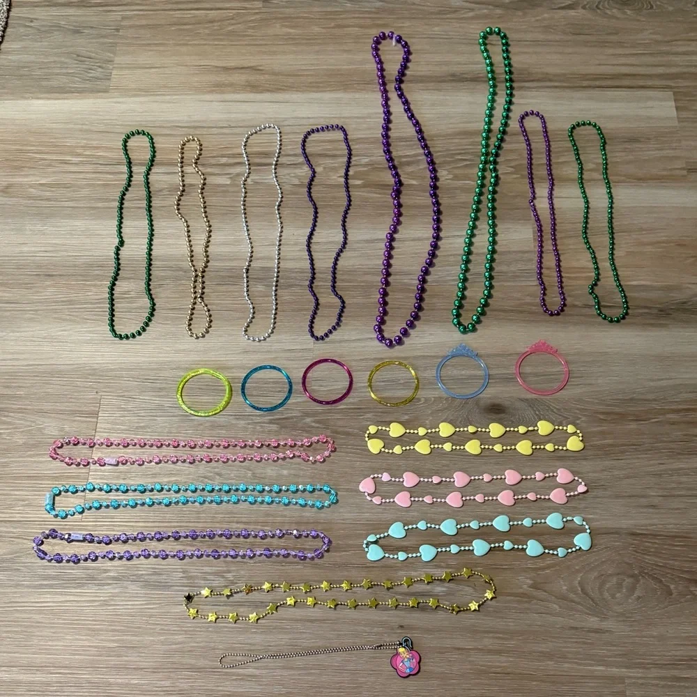 20+ Piece Colorful Kids Beaded Necklace and Bracelet Bundle